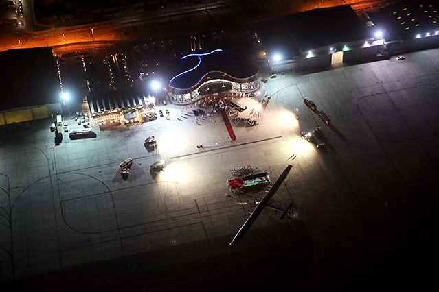 © APA/AP/Adam Schreck
Das Flugzeug "Solar Impulse 2" in Abu Dhabi