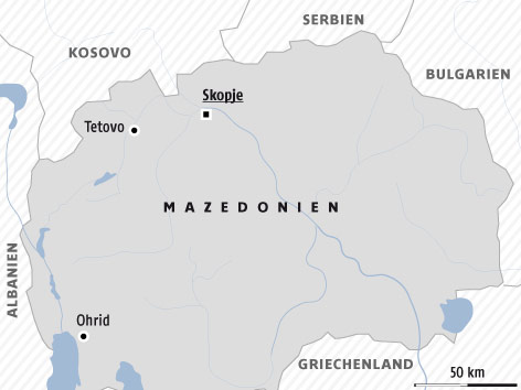 © APA/ORF.at Karte von Mazedonien