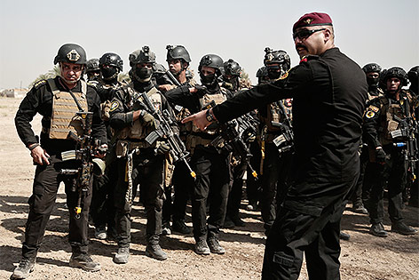 © APA/AP/Maya Alleruzzo Irakische Soldaten bei einer Übung
