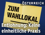 Schild zum Wahllokal
