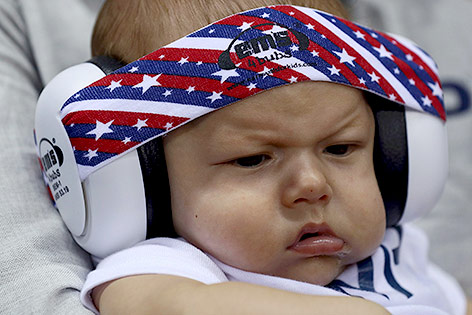 © Reuters/Stefan Wermuth Boomer, der Sohn von Schwimmer Michael Phelps (USA)