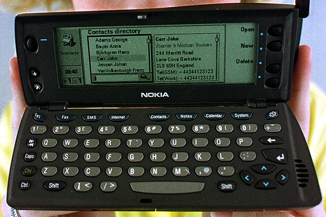 © APA/AP/Fabian Bimmer Nokia 9110 Communicator