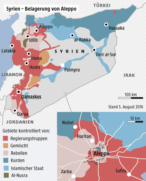 Karte von Syrien