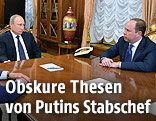 Der russische Präsident Wladimir Putin mit seinem neuen Stabschef Anton Vaino