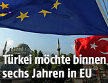 T&uuml;rkische und Europ&auml;ische Fahne
