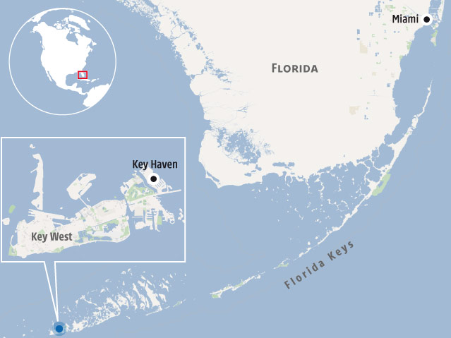 Karte von Key Haven, Florida Keys, USA