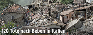 Die zerstörte italienische Ortschaft Pescara del Tronto