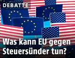 Flaggen der EU und USA