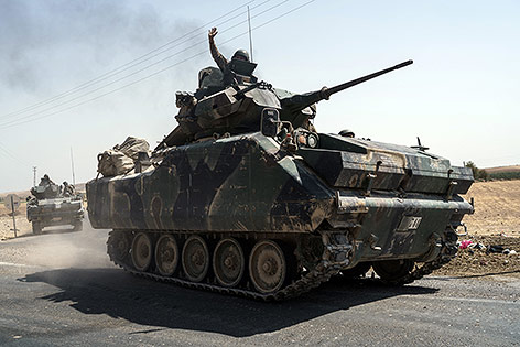 © APA/AP/Halit Onur Sandal Türkischer Panzer