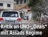 UNO-Fahrzeug eines Hilfskonvois in Syrien