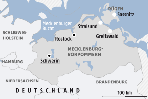 Karte zeigt Mecklenburg-Vorpommern