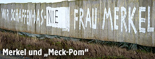 Merkel-Schriftzug in Mecklenburg-Vorpommern: Das schaffen wir nie, Frau Merkel