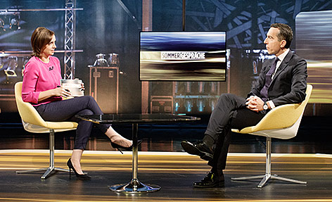 © APA/Georg Hochmuth Bundeskanzler Kern beim ORF-Sommergespräch