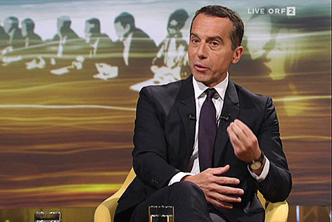 © ORF Bundeskanzler Kern beim ORF-Sommergespräch
