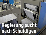 Wahlkarten beim Druck