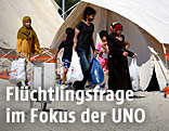Flüchtlinge in einem Lager