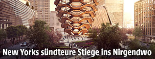 Rendering zeigt "Vessel" im Hudson Yard