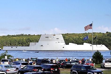 Der größte Zerstörer der US-Navy, die U.S.S. Zumwalt