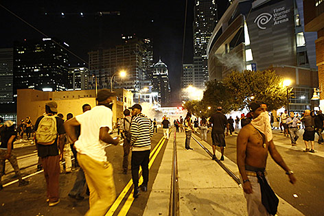 © APA/AFP/Getty Images/Brian Blanco Ausschreitungen in Charlotte, North Carolina