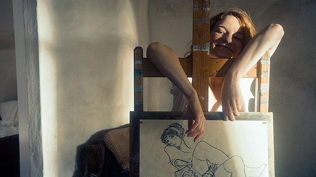Szene aus "Egon Schiele - Tod und Mädchen"