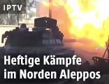 Syrischer Regierungspanzer in Aleppo