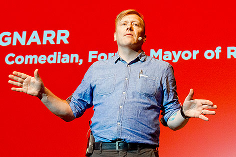 Islands Komiker, Autor und ehemaliger Bürgermeister von Reykjavik Jon Gnarr