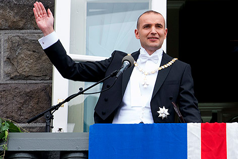Islands Präsidnet Gudni Johannesson nach seiner Angelobung am 1. August 2016