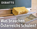 Tafel mit Schwamm
