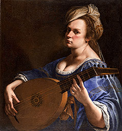 Gentileschis "Selbstbildnis als Lautenspielerin", um 1615-17