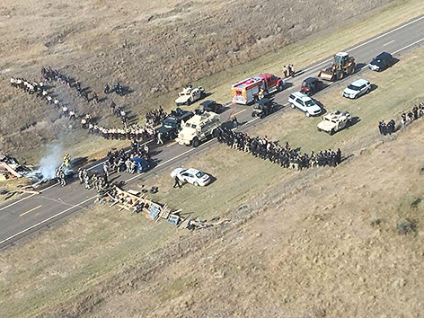 © Reuters/Morton County Sheriff's Office Proteste gegen Pipeline