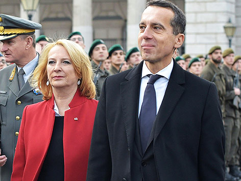 © APA/Hans Punz Nationalratspräsidentin Doris Bures und Bundeskanzler Christian Kern