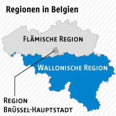 © Grafik: ORF.at Karte zeigt Regionen in Belgien