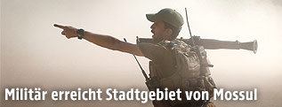 Irakischer Soldat vor Mossul