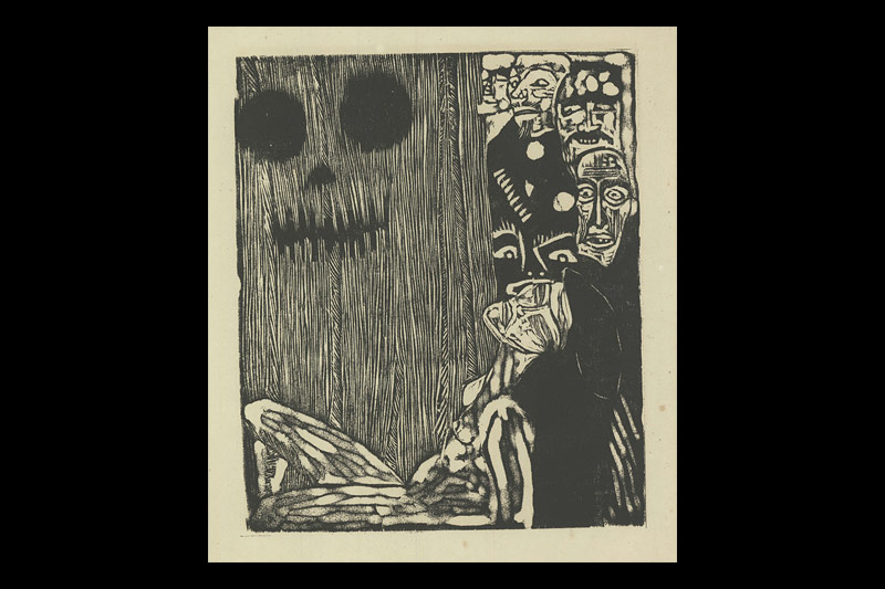 © Jüdisches Museum Wien Margarete Hamerschlag: Illustration zu Die Maske des Roten Todes