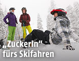 Jugendliche beim Skifahren