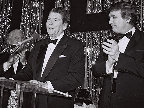 © picturedesk.com/BEImages Ronald Reagan und Donald Trump, 1991