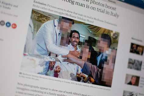 © Screenshot/theguardian.com Screenshot zeigt Foto von Medhanie Yehdego Mered
