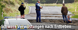 Aufgerissene Straße