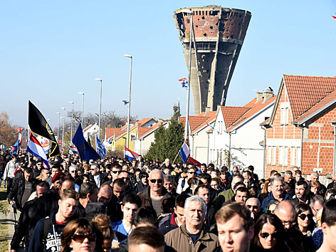 © APA/AFP Gedenken an "Schlacht um Vukovar" in der kroatischen Stadt