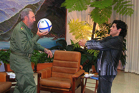 Fidel Castro und Diego Armando Maradona, 2005