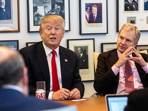 © APA/AP/Hiroko Masuike Donald Trump beim Interview mit der New York Times