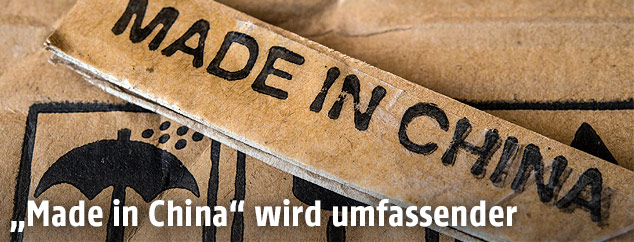 "Made in China" Schriftzug