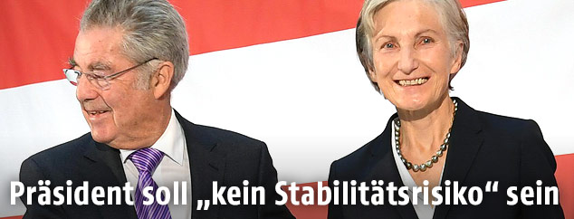 Alt-Bundespr&auml;sident Heinz Fischer und Irmgard Griss
