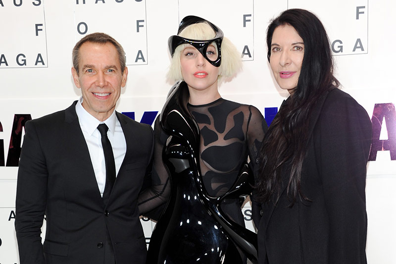 Jeff Koons, Lady Gaga und Marina Abramovic