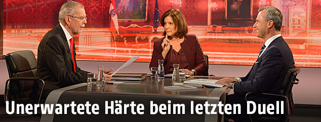 Diskussion der Pr&auml;sidentschaftskandidaten Norbert Hofer und Alexander Van der Bellen im ORF