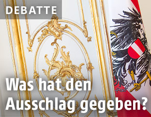 Österreichische Fahne in der Hofburg