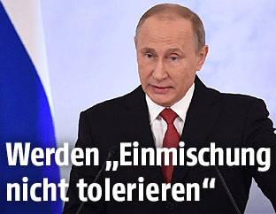 Russlands Pr&auml;sident Wladimir Putin h&auml;lt Rede an die Nation