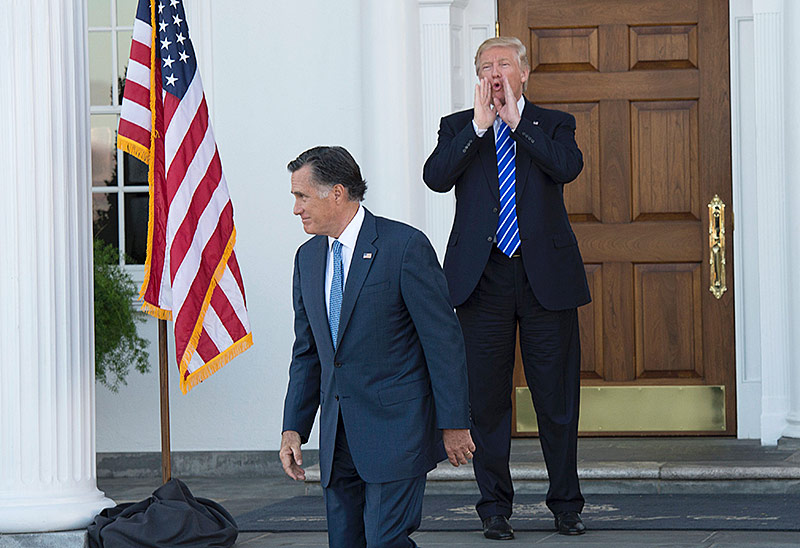 © APA/AFP/Don Emmert Mitt Romney und Donald Trump