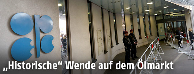 Bewachter Eingang zum OPEC-Gebäude