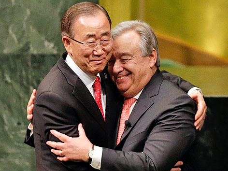 Antonio Guterres mit Ban Ki-moon